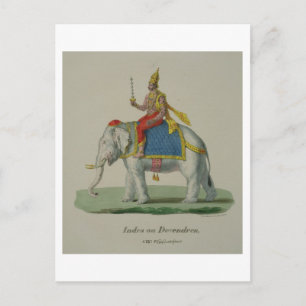 Indra, graverad av Marlet et Cie (färg litho) Vykort