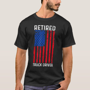 Indragen Lastbil-drivrutin US Flagga Trucker Pensi T Shirt