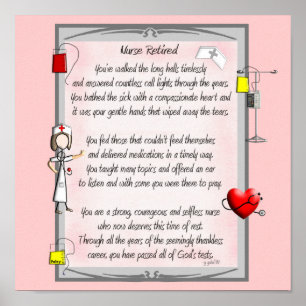 Indraget sjuksköterska Canvas Art Dikt med Gail Ga Poster