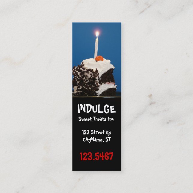 Indulera bokmärke för Affärskort Mini Visitkort (Framsida)