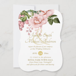 Indulerande  Rosa Guld Ro Bouquet Bröllop
