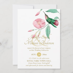 Indulgent Mint Rosa Hummingbird Blommigt Vine Flow