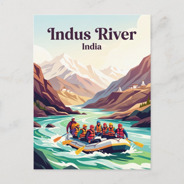 Indusfloden Ladakh Indien Vykort (Framsida)