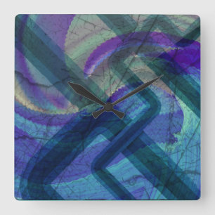 Industri Landskap Abstrakt Clock Fyrkantig Klocka