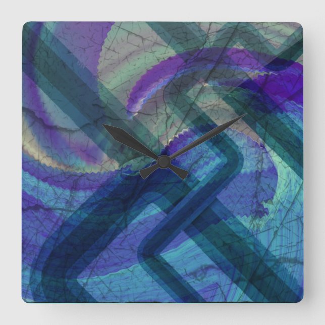 Industri Landskap Abstrakt Clock Fyrkantig Klocka (Framsida)