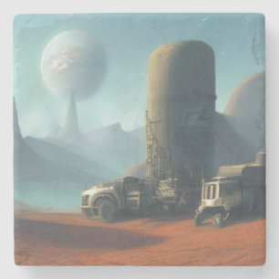 Industri på Mars Artwork Stenunderlägg