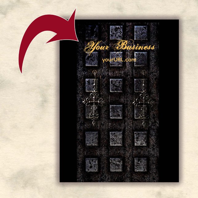 Industrial Black Earring Holder Display Cards Visitkort (Industrial style with a grunge feel.)
