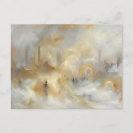 Industrial Cityscape Romantic Style Postcard Helg Vykort