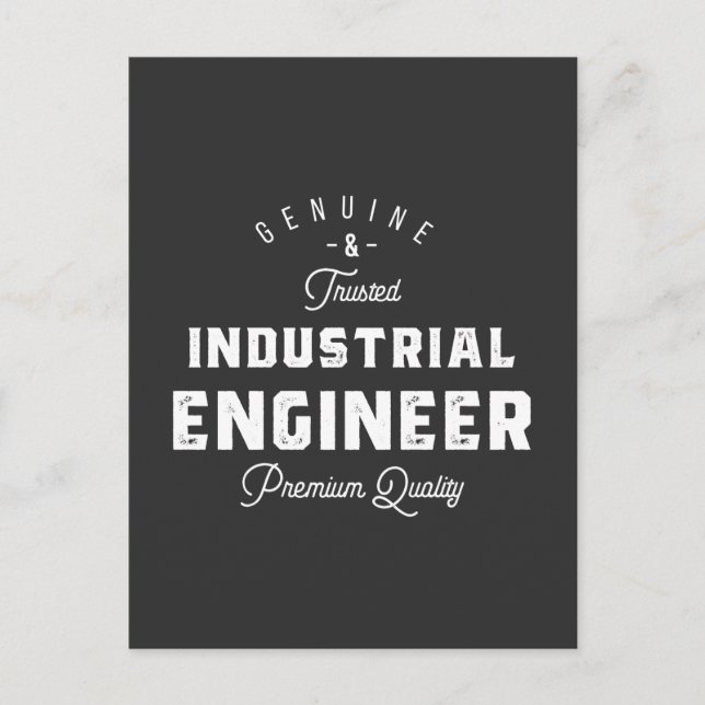 Industrial engineer, cool, engineer, engineering, vykort (Framsida)