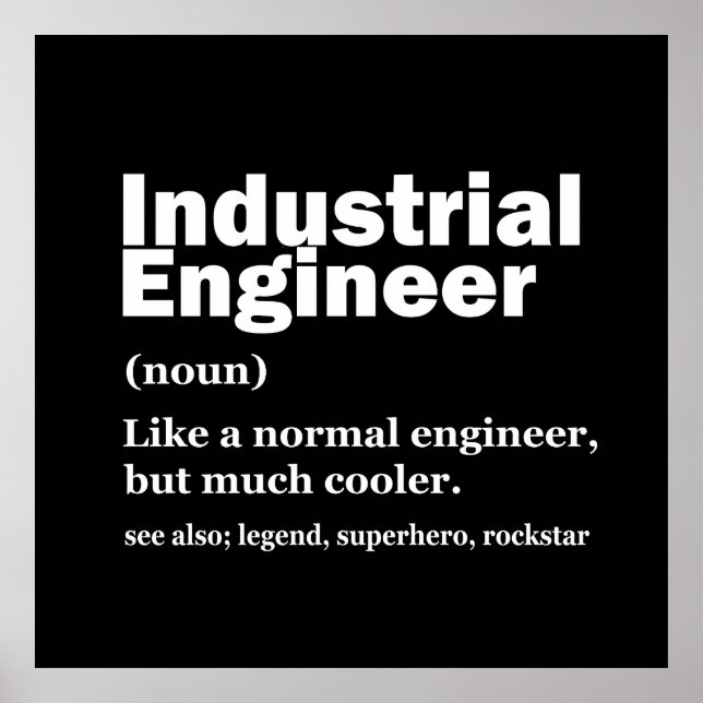 Industrial Engineering Funny Engineer Poster (Framsidan)