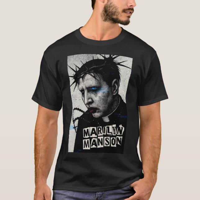  Industrial Goth Icon: Edgy Art Portrait T Shirt (Framsida)