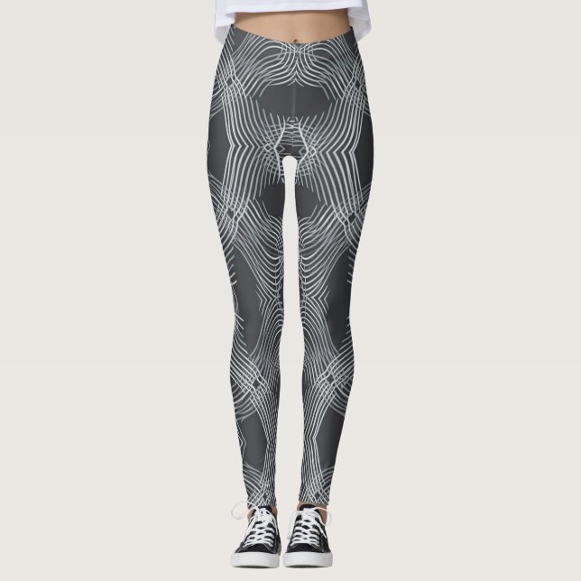 Industrial Kinetic Ripples  Leggings (Framsida)