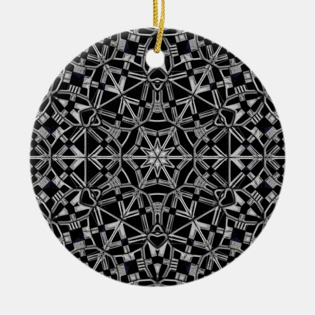Industrial Mandala  Julgransprydnad Keramik (Framsidan)