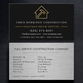 Industrial Metal Handyman Visitkort