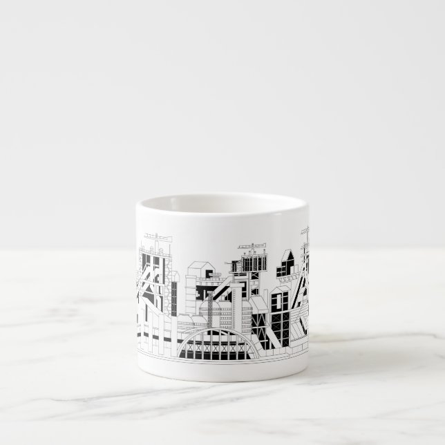 Industrial Metallurgical Combine Silhouette  Espressomugg (Framsidan)