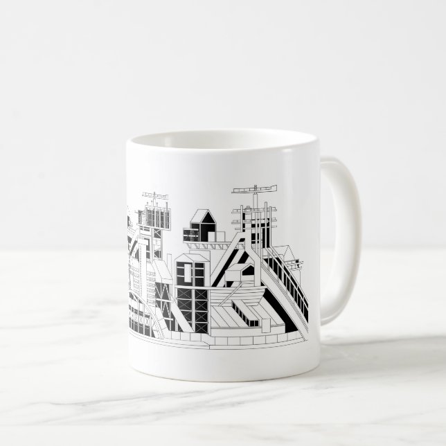 Industrial Metallurgical Combine Silhouette  Kaffemugg (Framsida höger)