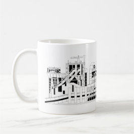 Industrial Metallurgical Combine Silhouette Kaffemugg