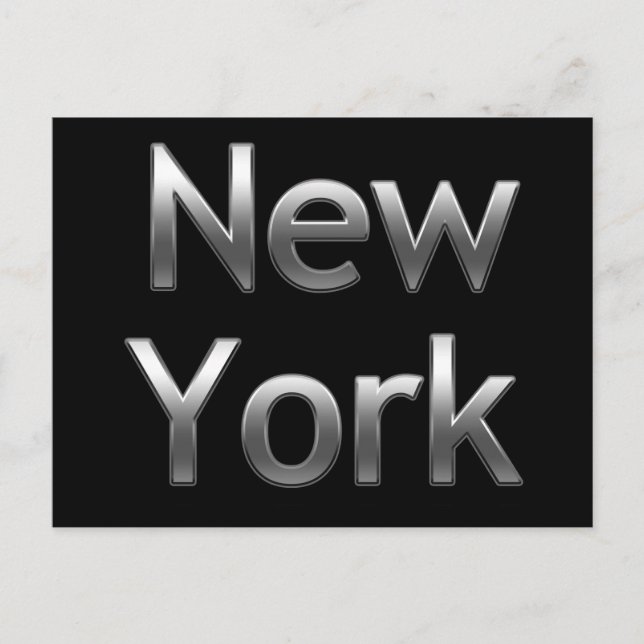 Industrial New York - på svart Vykort (Framsida)