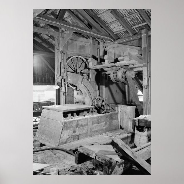 Industrial Photo - Sawmill Band Saw Poster (Framsidan)