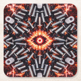 Industrial Pulse - High-Voltage Coaster Set Underlägg Papper Kvadrat