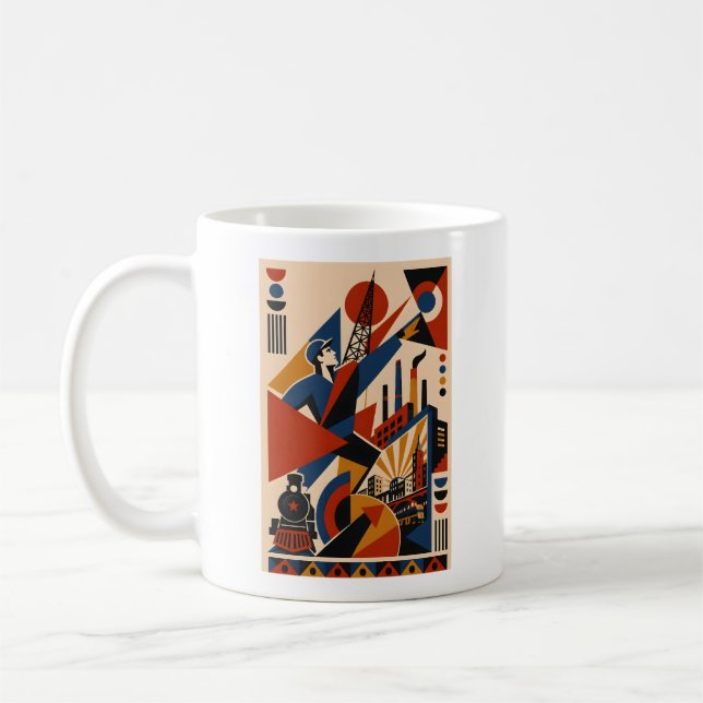 Industrial Revolution – Geometric Art Mug Kaffemugg (Vänster)