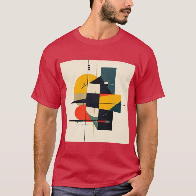 Industrial Rhythm Abstract Art T Shirt (Framsida)