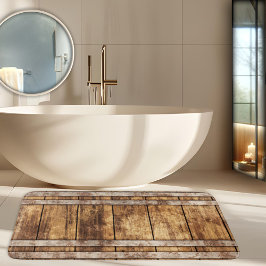 Industrial Rustic Wood Vin Barrel Badrumsmatta