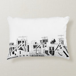 Industrial Skyline Accent Pillow Prydnadskudde