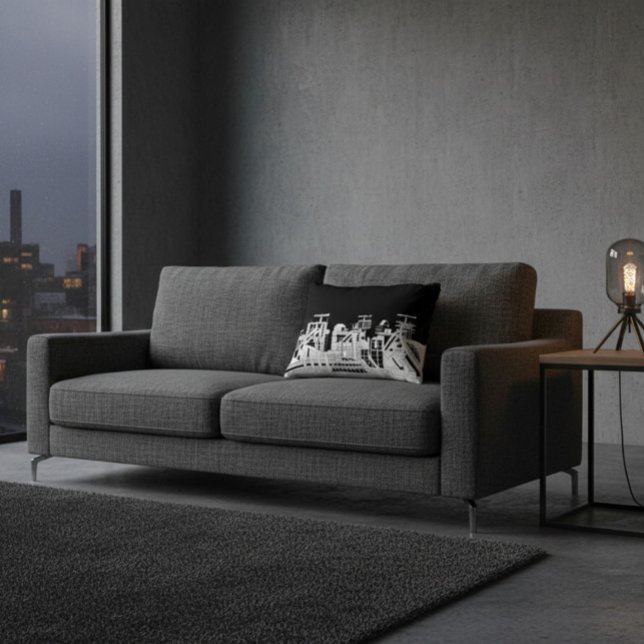 Industrial Skyline Accent Pillow Prydnadskudde (Skapare uppladdad)