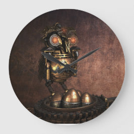 Industrial Steampunk Uggla och Eggs Stor Klocka