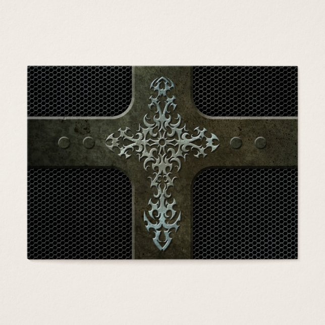 Industrial Steel Mesh Gothic Kor Visitkort (Framsidan)