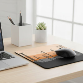 Industrial Sunset Power Linjer Mousepad Musmatta