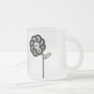 Industriell blomma frostad glasmugg