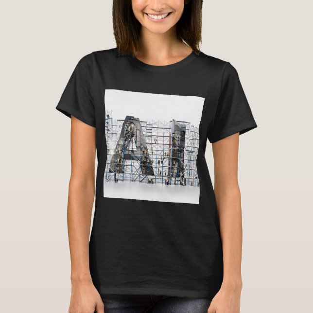 Industriell bokstavsform – AI T Shirt (Framsida)