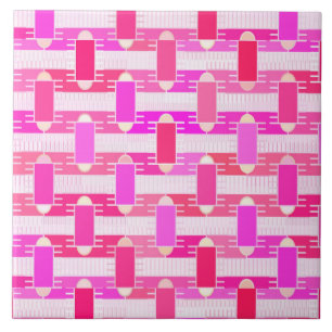 Industriell chic för art déco - rosa, fuchsia, kakelplatta