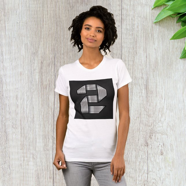 Industriell Chrome Nummer 2 Bold Metallisk T Shirt (Skapare uppladdad)