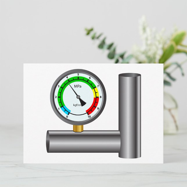 Industriell gastrycksmätare Manometer Inbjudningar (Skapare uppladdad)