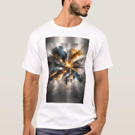 Industriell Geometrisk Abstrakt Metall T Shirt