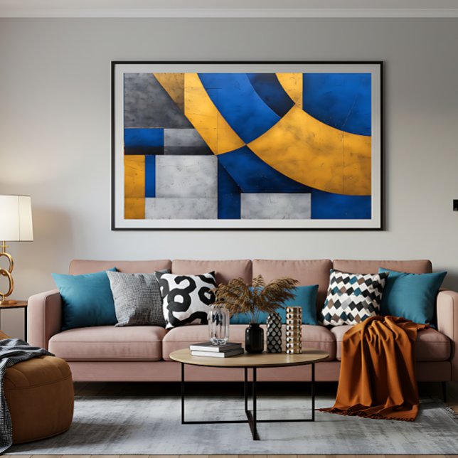 Industriell geometrisk canvastryck (Skapare uppladdad)