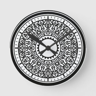 Industriell geometrisk emblem väggklocka