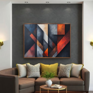 Industriell geometrisk konst poster