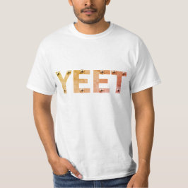 Industriell grå YEET-typografi T Shirt