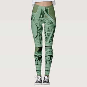 Industriell Grönt för robotiska Metall maskiner Leggings