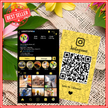 Industriell gul bygg Instagram QR-kod