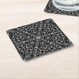 Industriell Mandala Underlägg Papper Kvadrat