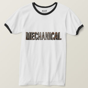 Industriell metall med distressad finish 'MEKANISK T Shirt