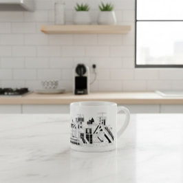 Industriell metallurgisk kombination Siluett Espressomugg