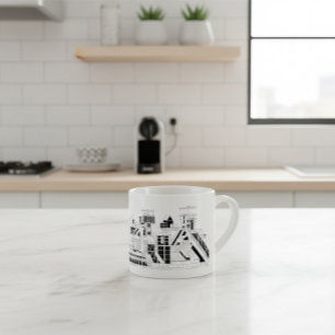 Industriell metallurgisk kombination Siluett Espressomugg