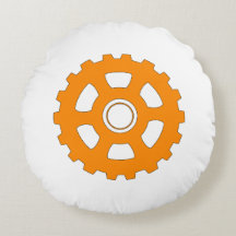 Industriell orange kugghjulskugg