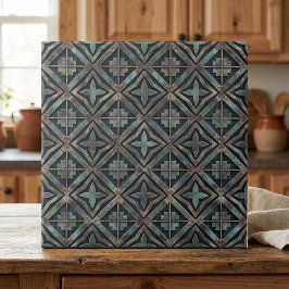 Industriell patina geometrisk #4 ID1227 Kakelplatta